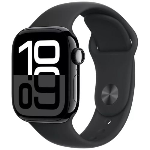 Купить Умные часы Apple Watch Series 10 46 мм, M/L 140-245 мм, Aluminium Case GPS, Jet Black по цене 47 648₽